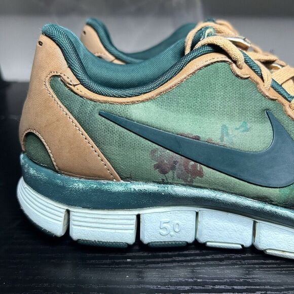 Nike Free 5.0 Liberty Of London Women's Size 10 Running Shoes Sneakers Green - Picture 4 of 14